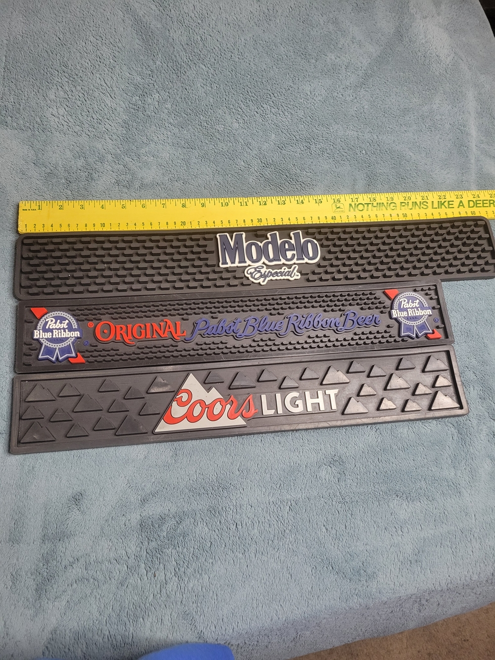 3 Black Bar Rail Mats